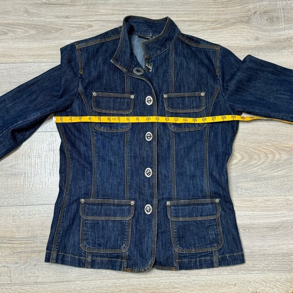 Chico's Women's Blue Denim Jacket Size 0 US Small - Picture 5 of 13